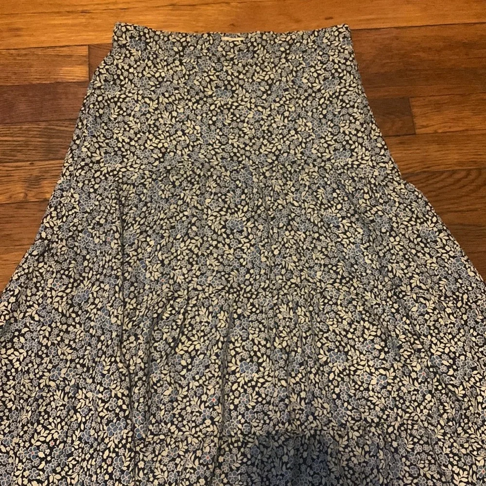 Floral High Low Skirt